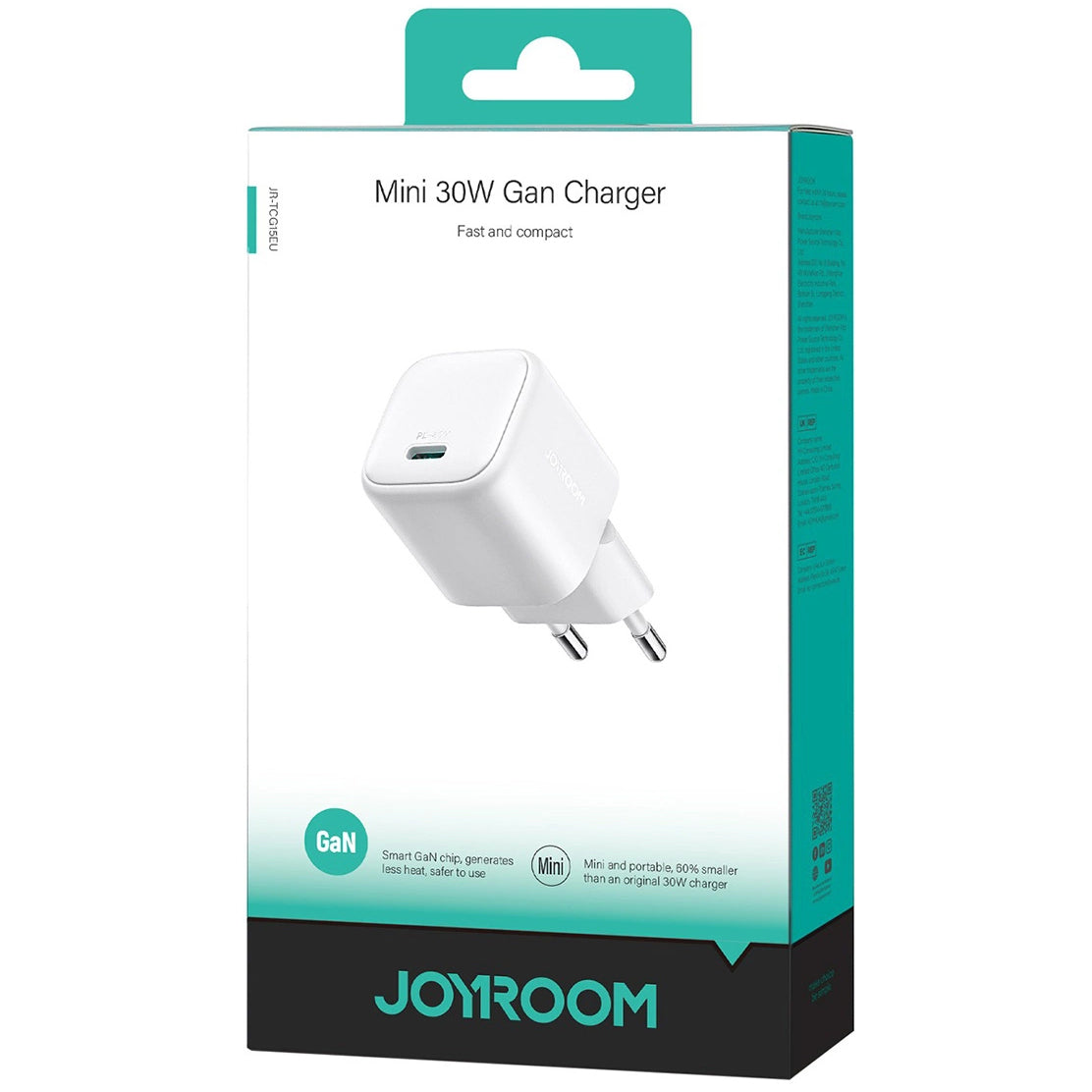 Joyroom JR-TCG15 Mini nettverkslader, 30W, 3A, 1 x USB-C, Hvit