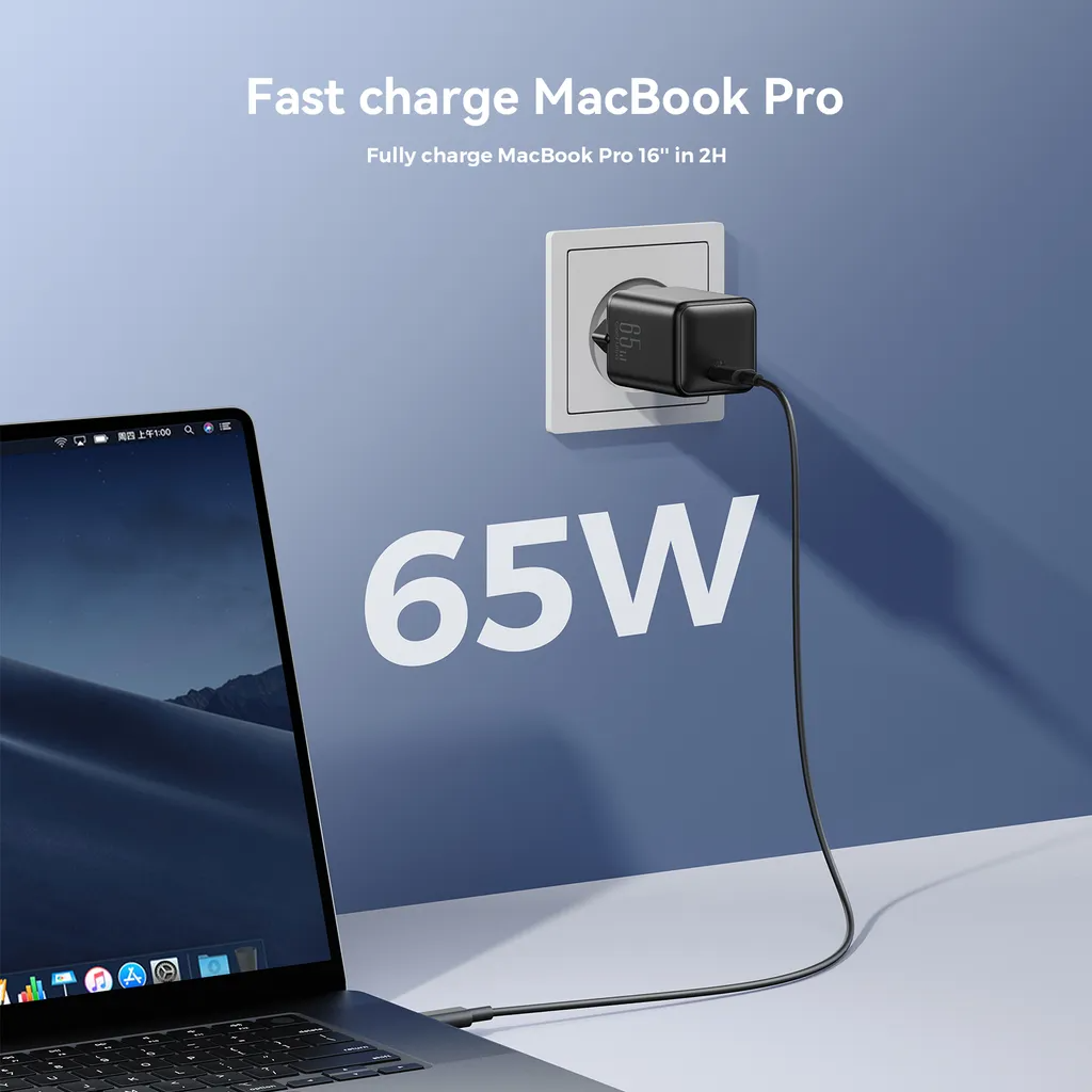 Joyroom JR-TCG18 nettverkslader, 65W, 3.25A, 1 x USB-C, Svart