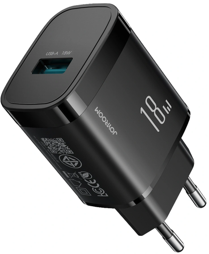 Joyroom JR-TF4 nettadapter, 18W, 3A, 1 x USB-A, svart
