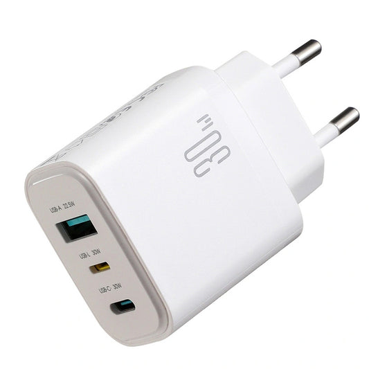 Joyroom JR-TG6 nettadapter, 30W, 3A, 1 x Lightning - 1 x USB-A - 1 x USB-C, hvit