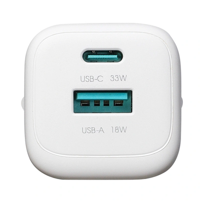Joyroom JR-TG7 nettverkslader, 33W, 3A, 1 x USB-A - 1 x USB-C, Hvit