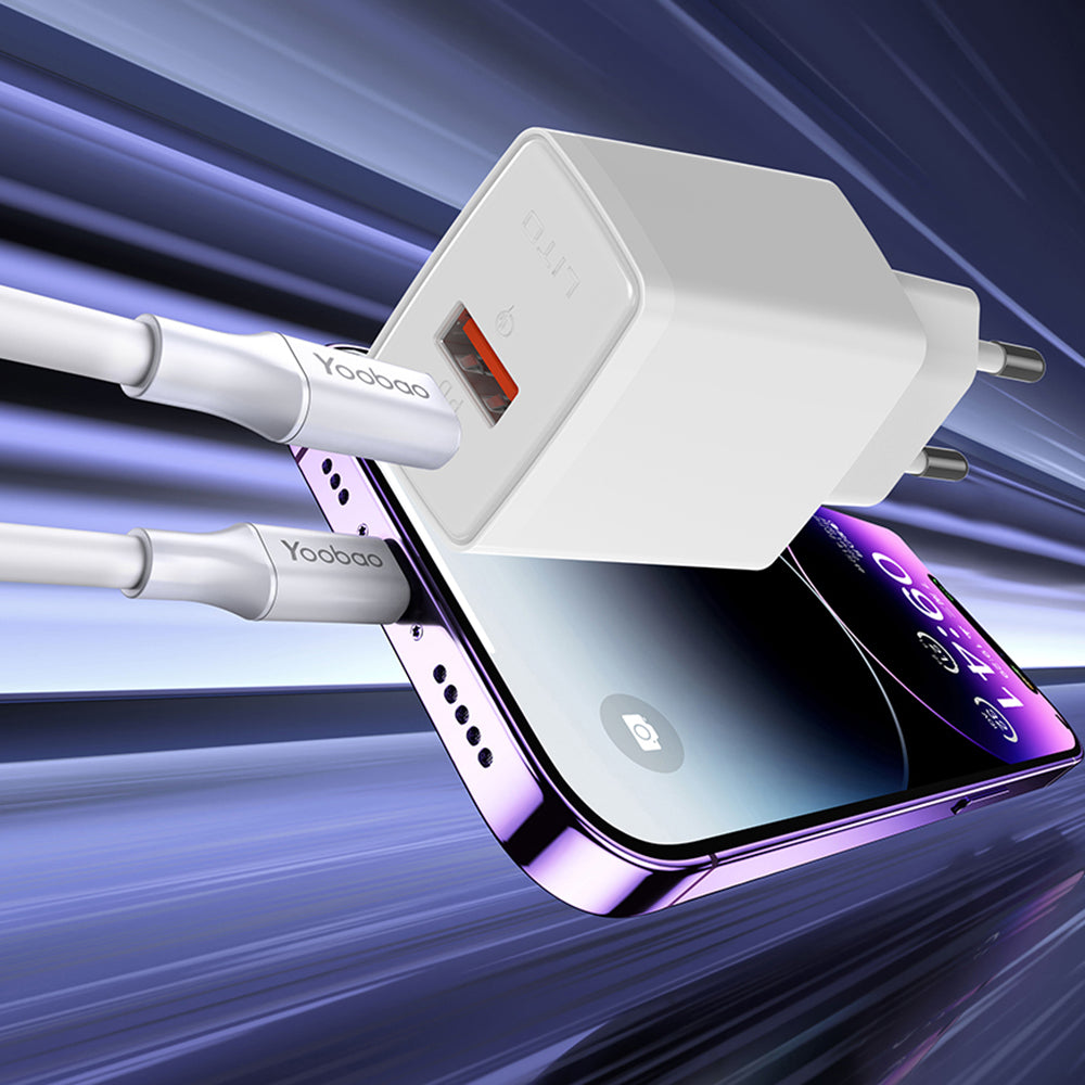 Lito LC09 Nettlader, 20W, 3A, 1 x USB-A - 1 x USB-C, Hvit