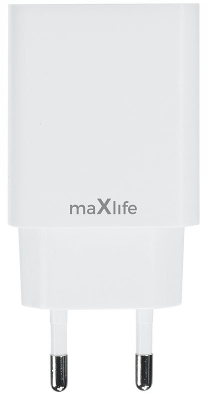 MaXlife MXTC-13-20AC Nettlader, 20W, 3A, 1 x USB-A - 1 x USB-C, Hvit