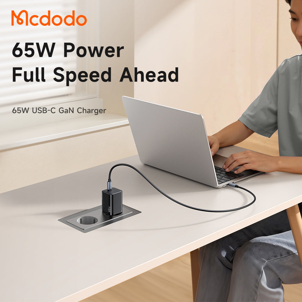 McDodo CH-0850 Ultimate Mini Nettlader, 65W, 3,25A, 1 x USB-C, Svart
