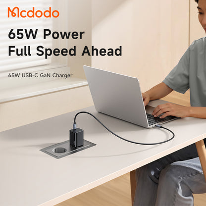 McDodo CH-0850 Ultimate Mini Nettlader, 65W, 3,25A, 1 x USB-C, Svart