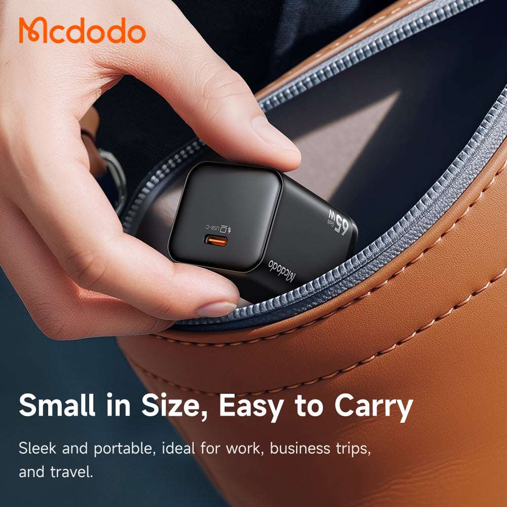 McDodo CH-0850 Ultimate Mini Nettlader, 65W, 3,25A, 1 x USB-C, Svart