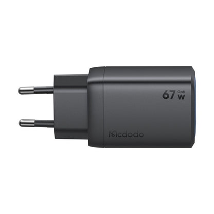 Nettlader McDodo CH-0970 Gana Mini, 67W, 3A, 1 x USB-A - 2 x USB-C, Svart