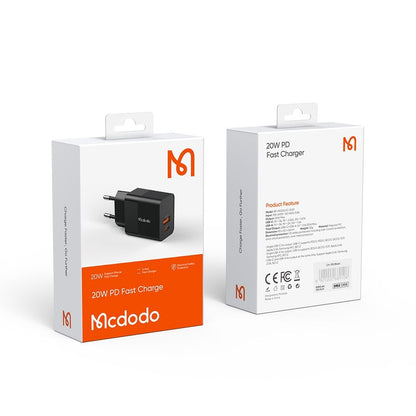 McDodo CH-1951 Hydrogen Nettlader, 20W, 3A, 1 x USB-A - 1 x USB-C, Svart