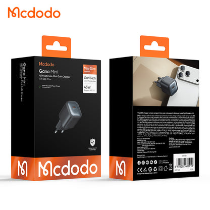 McDodo CH-4391 Ultimate Mini nettadapter, 45W, 3A, 1 x USB-C, svart