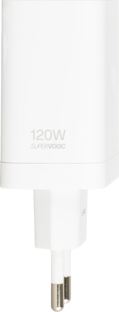 OnePlus nettadapter, 120W, 1 x USB-A, hvit