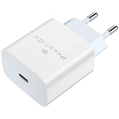 Nettverkslader Prestico F8A Box, 20W, 3A, 1 x USB-C, hvit 
