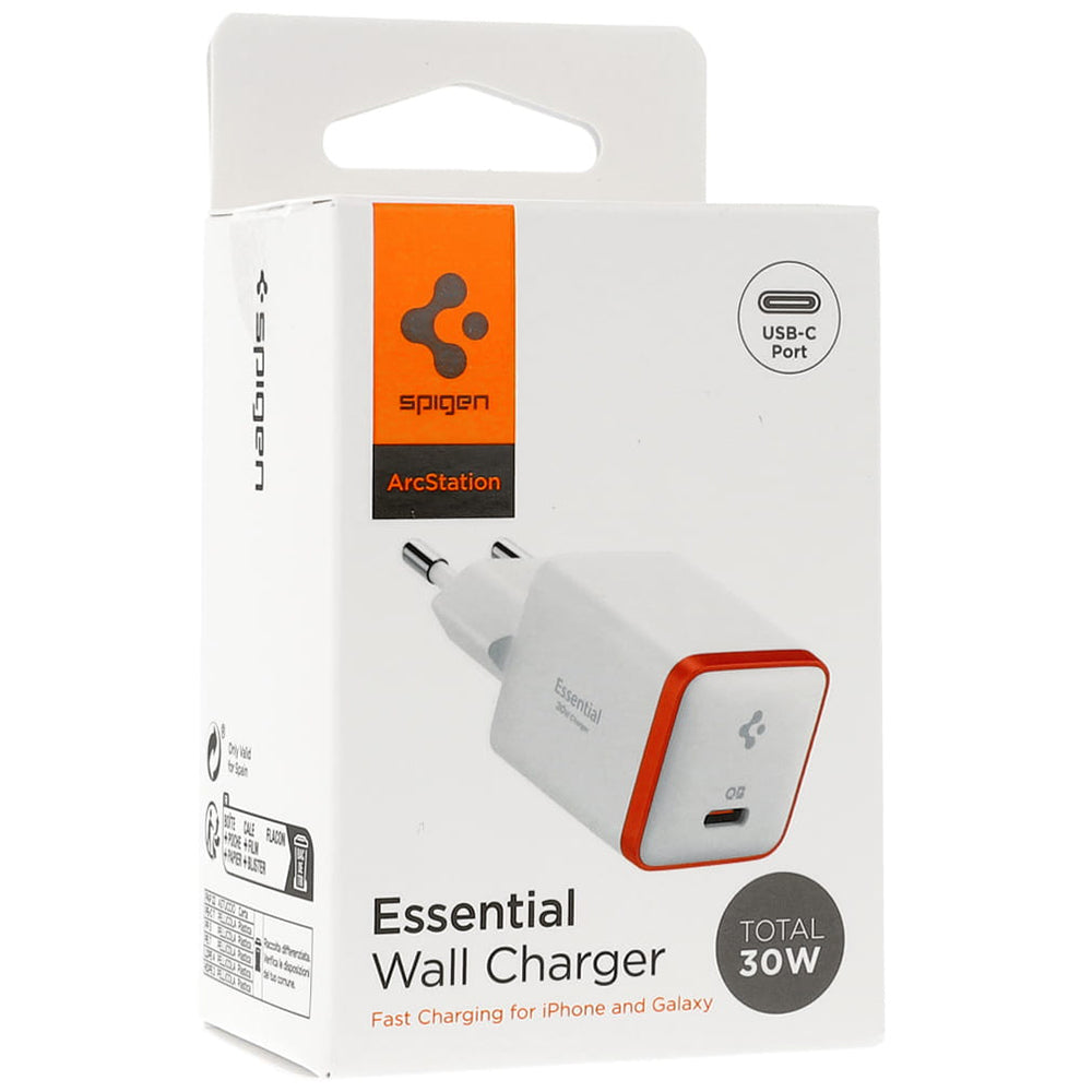 Spigen EE301EU Essential nettadapter, 30W, 3A, 1 x USB-C, hvit ACH08449
