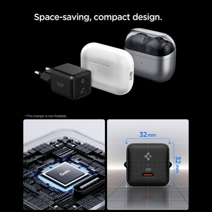 Spigen EE301EU Essential Nettadapter, 30W, 3A, 1 x USB-C, Svart ACH09493