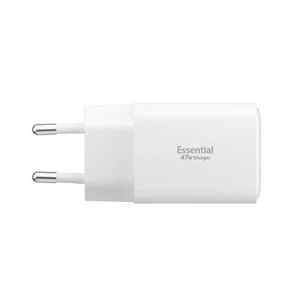 Spigen EE473EU Essential Nettlader, 47W, 3A, 1 x USB-A - 2 x USB-C, Hvit ACH09464