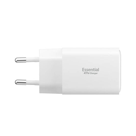 Spigen EE473EU Essential Nettlader, 47W, 3A, 1 x USB-A - 2 x USB-C, Hvit ACH09464