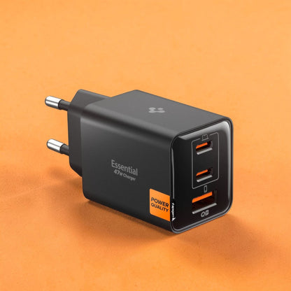Spigen EE473EU Essential Nettlader, 47W, 3A, 1 x USB-A - 2 x USB-C, Svart ACH09465