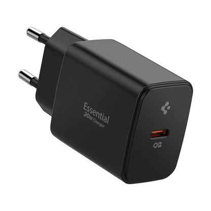 Spigen Essential Nettlader, 20W, 3A, 1 x USB-C, Svart
