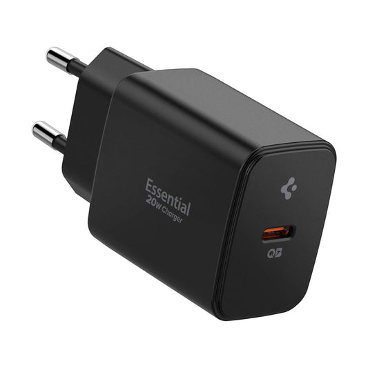 Spigen Essential Nettlader, 20W, 3A, 1 x USB-C, Svart