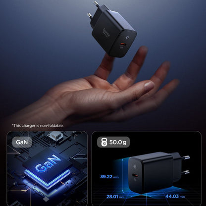 Spigen Essential Nettlader, 20W, 3A, 1 x USB-C, Svart