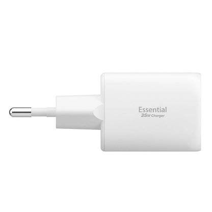 Spigen Essential Nettlader, 35W, 3A, 1 x USB-A - 1 x USB-C, Hvit