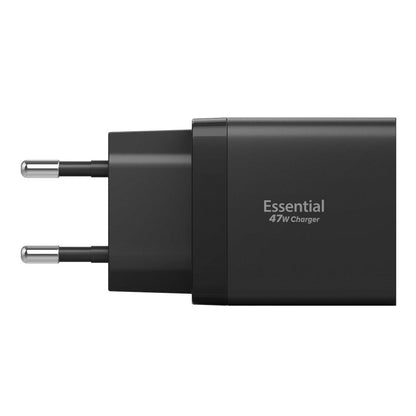 Spigen Essential Nettlader, 47W, 3A, 2 x USB-C, Svart