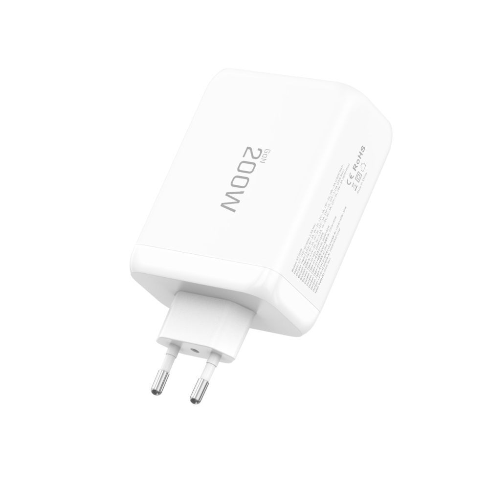 Nettlader Tech-Protect NC200W-GAN, 200W, 5A, 1 x USB-A - 3 x USB-C, Hvit