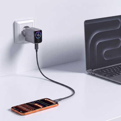 Tech-Protect NC45W Display nettadapter, 45W, 3A, 1 x USB-C, Grå