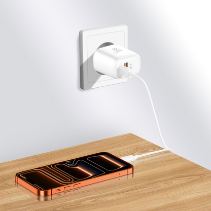 Nettlader Tech-Protect NCA45W, 45W, 3A, 1 x USB-A - 1 x USB-C, Hvit