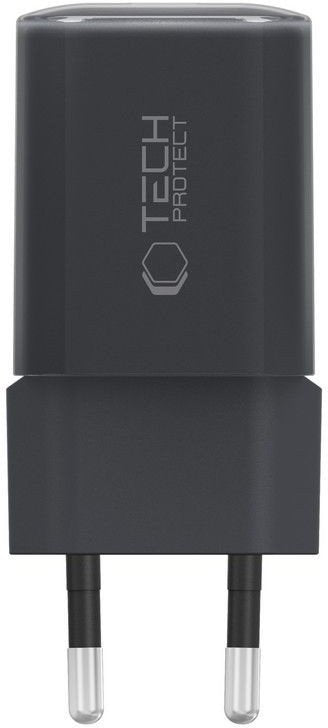Nettlader Tech-Protect NCM33W, 33W, 3A, 1 x USB-A - 1 x USB-C, Svart