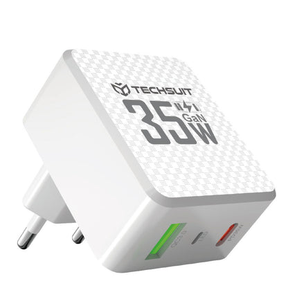Nettlader Techsuit CHPD173 Tiny, 35W, 3A, 1 x USB-A - 1 x USB-C, Hvit