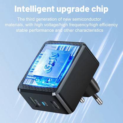 Nettlader Techsuit CHPD173 Tiny, 35W, 3A, 1 x USB-A - 1 x USB-C, Svart