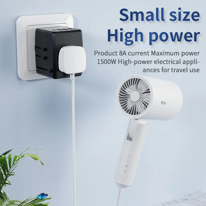 Nettlader Techsuit HHT904-B1 Travel, 15W, 3A, 3 x USB-A - 1 x USB-C, Svart