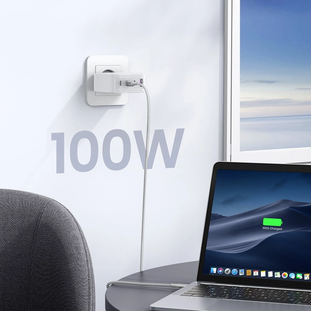 UGREEN CD226 Nettlader, 100W, 5A, 1 x USB-A - 3 x USB-C, Hvit