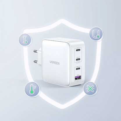UGREEN CD226 Nettlader, 100W, 5A, 1 x USB-A - 3 x USB-C, Hvit