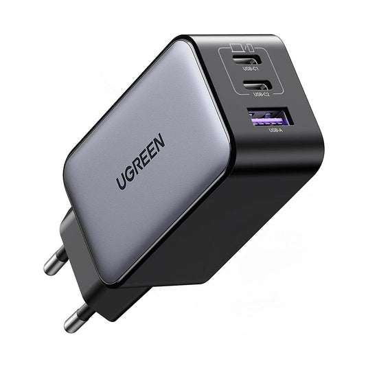 UGREEN CD244 (10335) Nettlader, 65W, 3A, 1 x USB-A - 2 x USB-C, Grå