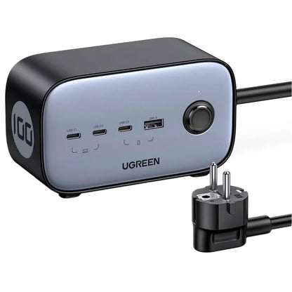 UGREEN CD270 forlengelseskabel, 2 x Schuko, Grå