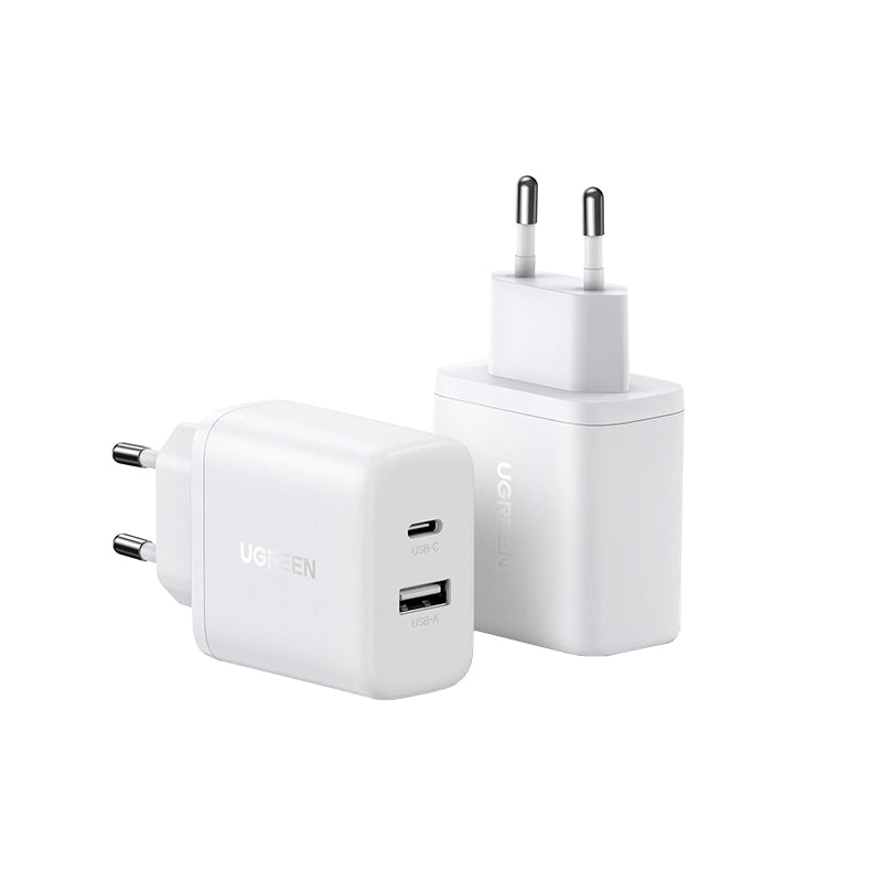 UGREEN X227 Nettlader, 20W, 3A, 1 x USB-A - 1 x USB-C, Hvit