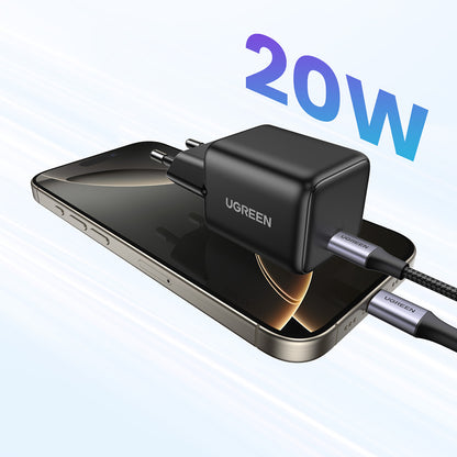 UGREEN X512 Nettlader, 20W, 3A, 1 x USB-C, Svart