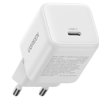 UGREEN X513 Nettlader, 30W, 3A, 1 x USB-C, Hvit