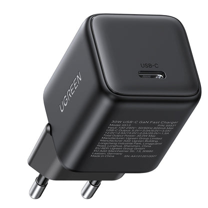 UGREEN X513 Nettlader, 30W, 3A, 1 x USB-C, Svart