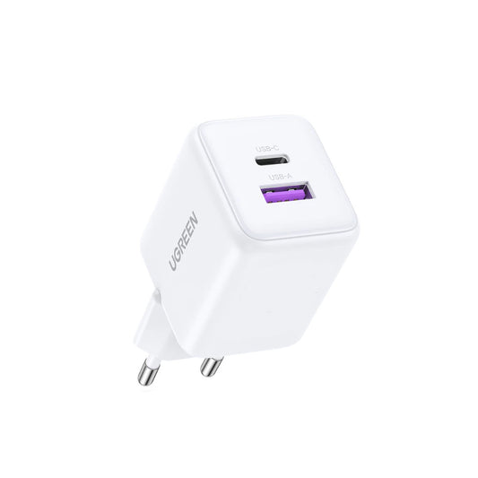 UGREEN X516 Nettlader, 30W, 3A, 1 x USB-A - 1 x USB-C, Hvit