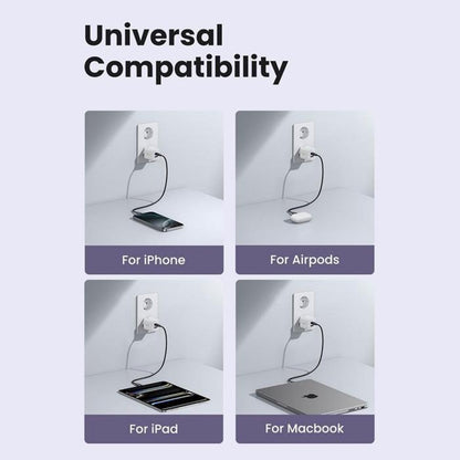 UGREEN X516 Nettlader, 30W, 3A, 1 x USB-A - 1 x USB-C, Blå