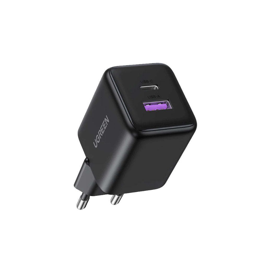 UGREEN X516 Nettlader, 30W, 3A, 1 x USB-A - 1 x USB-C, Svart