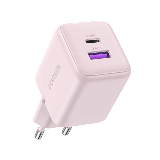 UGREEN X516 Nettlader, 30W, 3A, 1 x USB-A - 1 x USB-C, Rosa