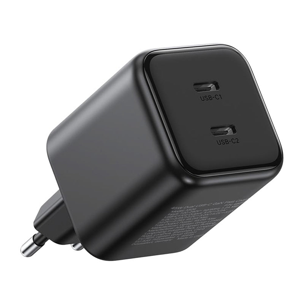 UGREEN X526 nettadapter (65058), 45W, 3A, 2 x USB-C, svart