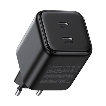 UGREEN X526 nettadapter (65058), 45W, 3A, 2 x USB-C, svart