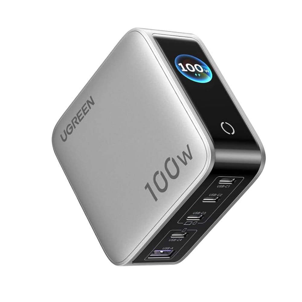 UGREEN X773 nettadapter (65620B), 100W, 1 x USB-A - 4 x USB-C, Grå