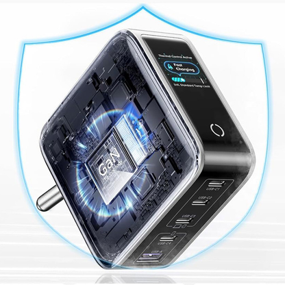 UGREEN X773 nettadapter (65620B), 100W, 1 x USB-A - 4 x USB-C, Grå