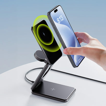 Trådløs Nettverkslader Allity. AWC-230-22WMS 3in1, 22.5W, 1.67A, Grå