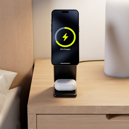 Trådløs Nettverkslader Allity. AWC-230-22WMS 3in1, 22.5W, 1.67A, Grå